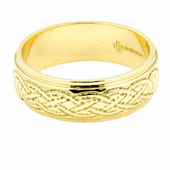 9ct gold Celtic Design Wedding Ring size L½
